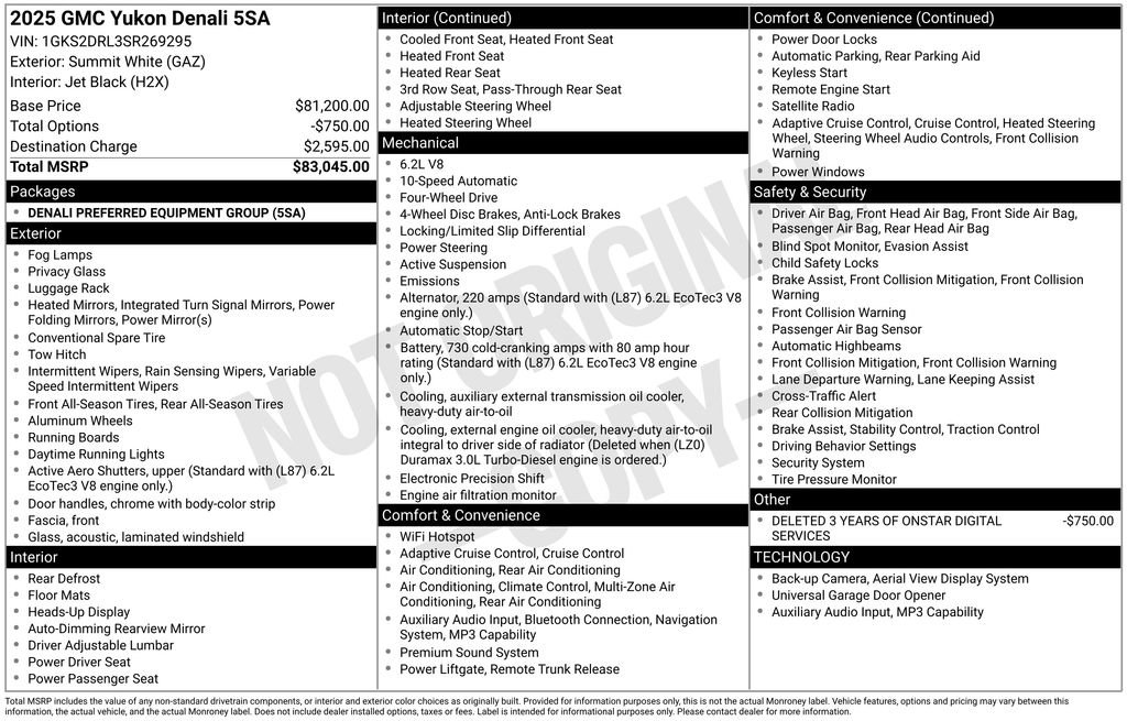 Certified 2025 GMC Yukon Denali AWD/4WD image 55