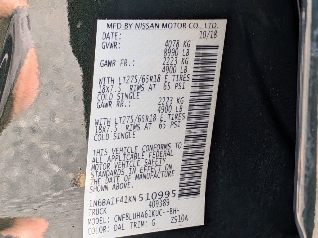 Used 2019 Nissan Titan PRO-4X w/ Pro-4x Convenience Package image 25