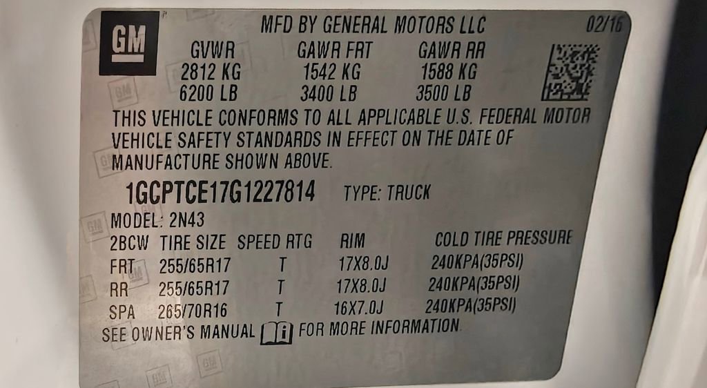 Used 2016 Chevrolet Colorado LT w/ Luxury Package, Chrome image 57