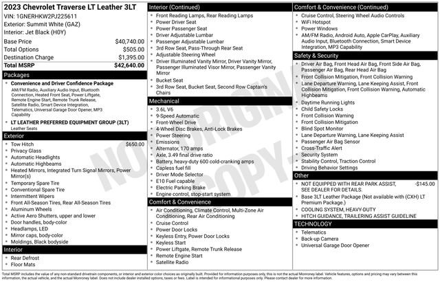 Used 2023 Chevrolet Traverse LT image 31