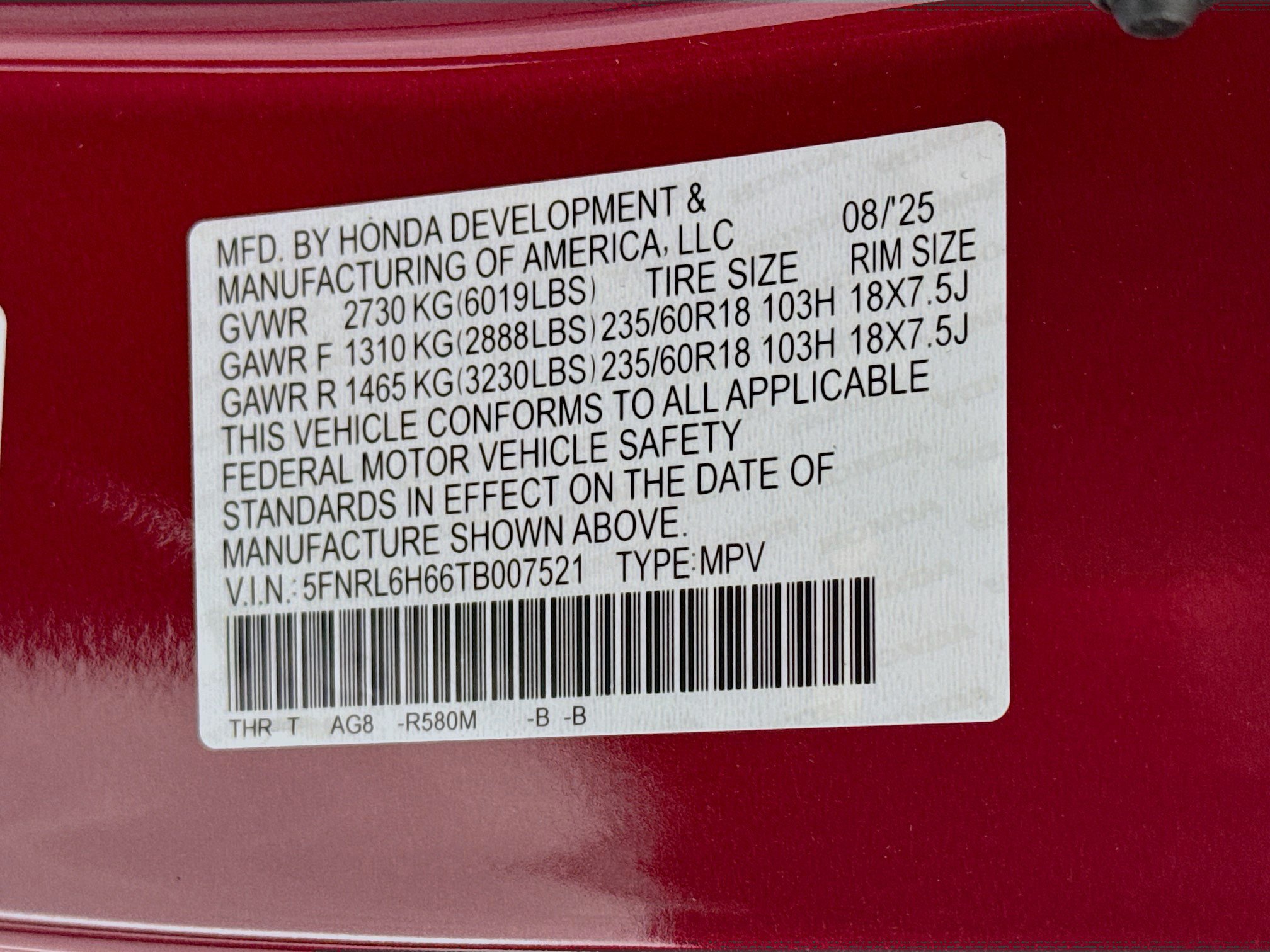 New 2026 Honda Odyssey EX-L image 33