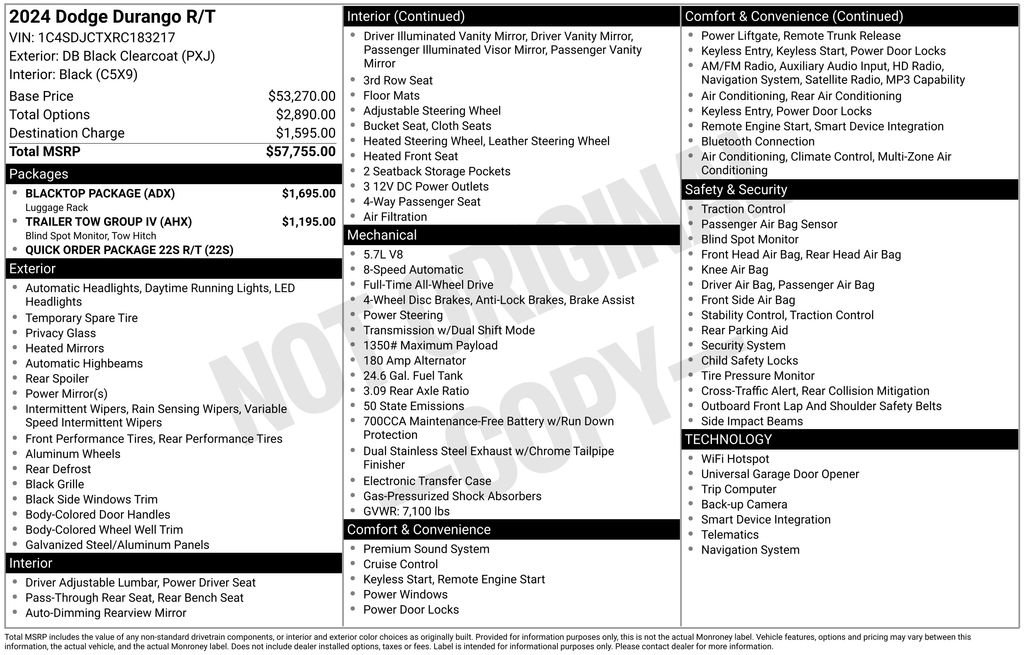 Used 2024 Dodge Durango R/T w/ Blacktop Package image 21