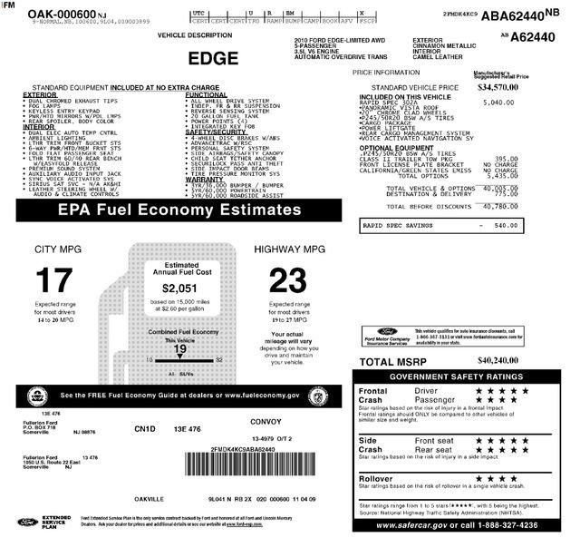 Used 2010 Ford Edge Limited AWD/4WD image 7
