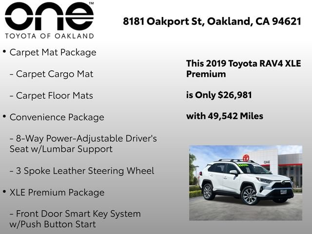 Certified 2019 Toyota RAV4 XLE Premium w/ Carpet Mat Package FWD image 6
