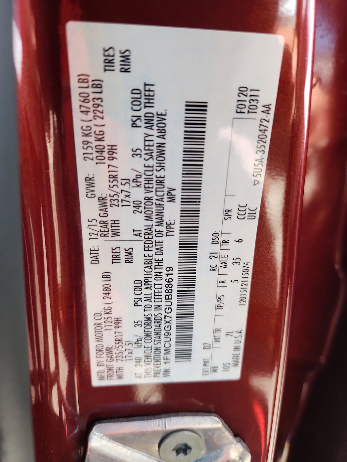 Used 2016 Ford Escape SE w/ Equipment Group 201A AWD/4WD image 19