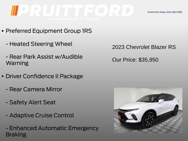 Used 2023 Chevrolet Blazer RS w/ Driver Confidence II Package image 7