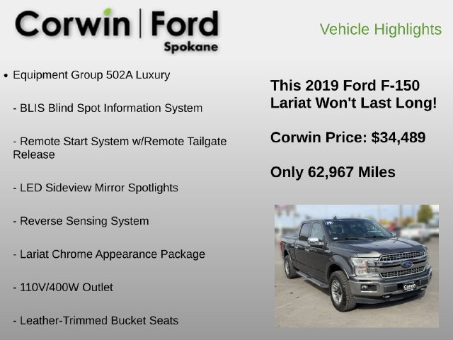 Used 2019 Ford F150 Lariat w/ Equipment Group 502A Luxury AWD/4WD image 6