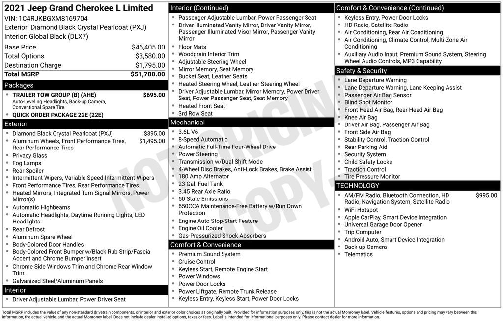 Used 2021 Jeep Grand Cherokee L Limited w/ Trailer Tow Group (B) image 2