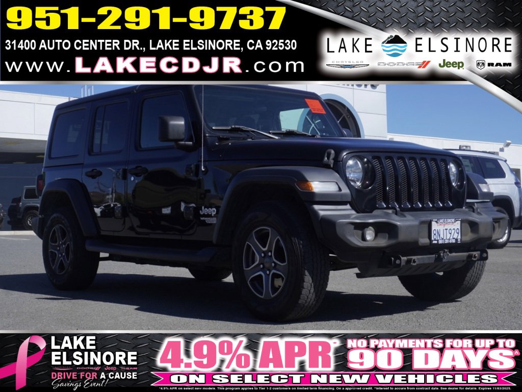 Certified 2019 Jeep Wrangler Unlimited Sport S