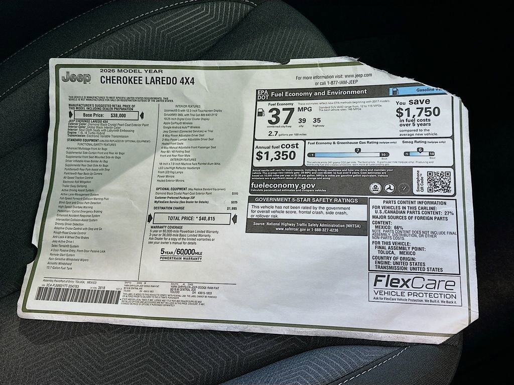 New 2026 Jeep Cherokee Laredo image 10