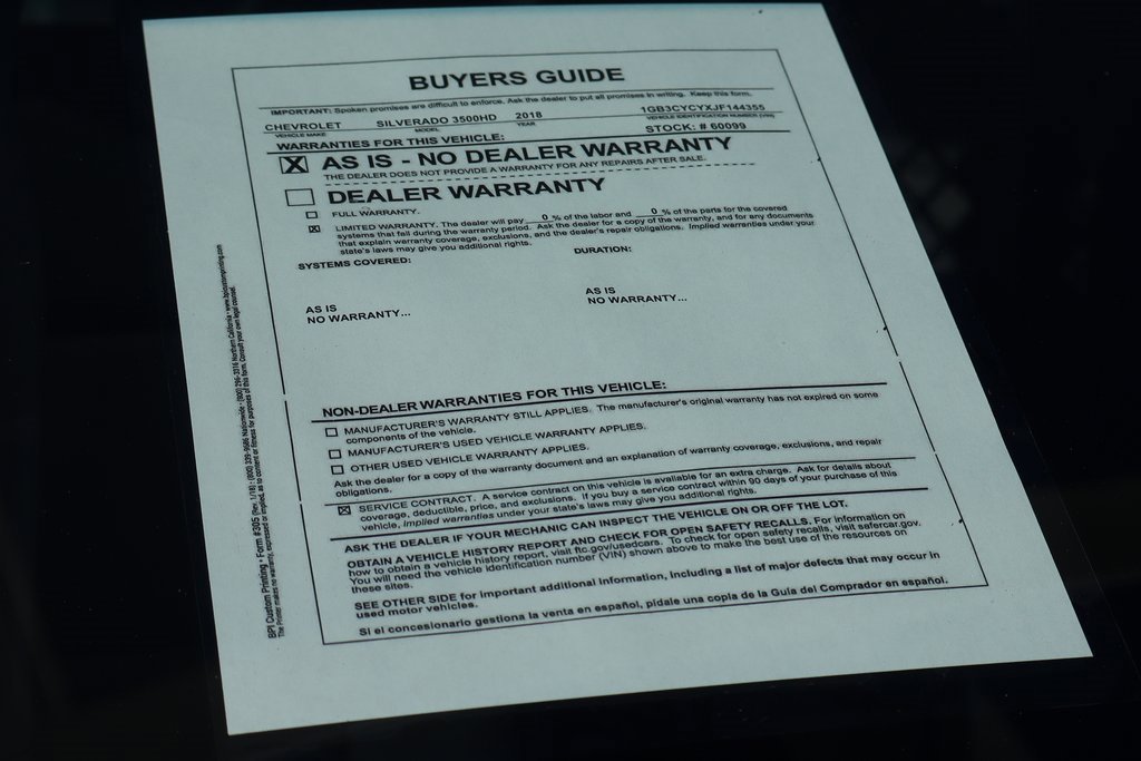 Used 2018 Chevrolet Silverado 3500 W/T w/ WT Convenience Package image 48