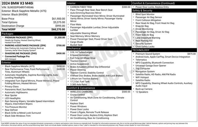 Used 2024 BMW X3 M40i w/ Premium Package AWD/4WD image 2