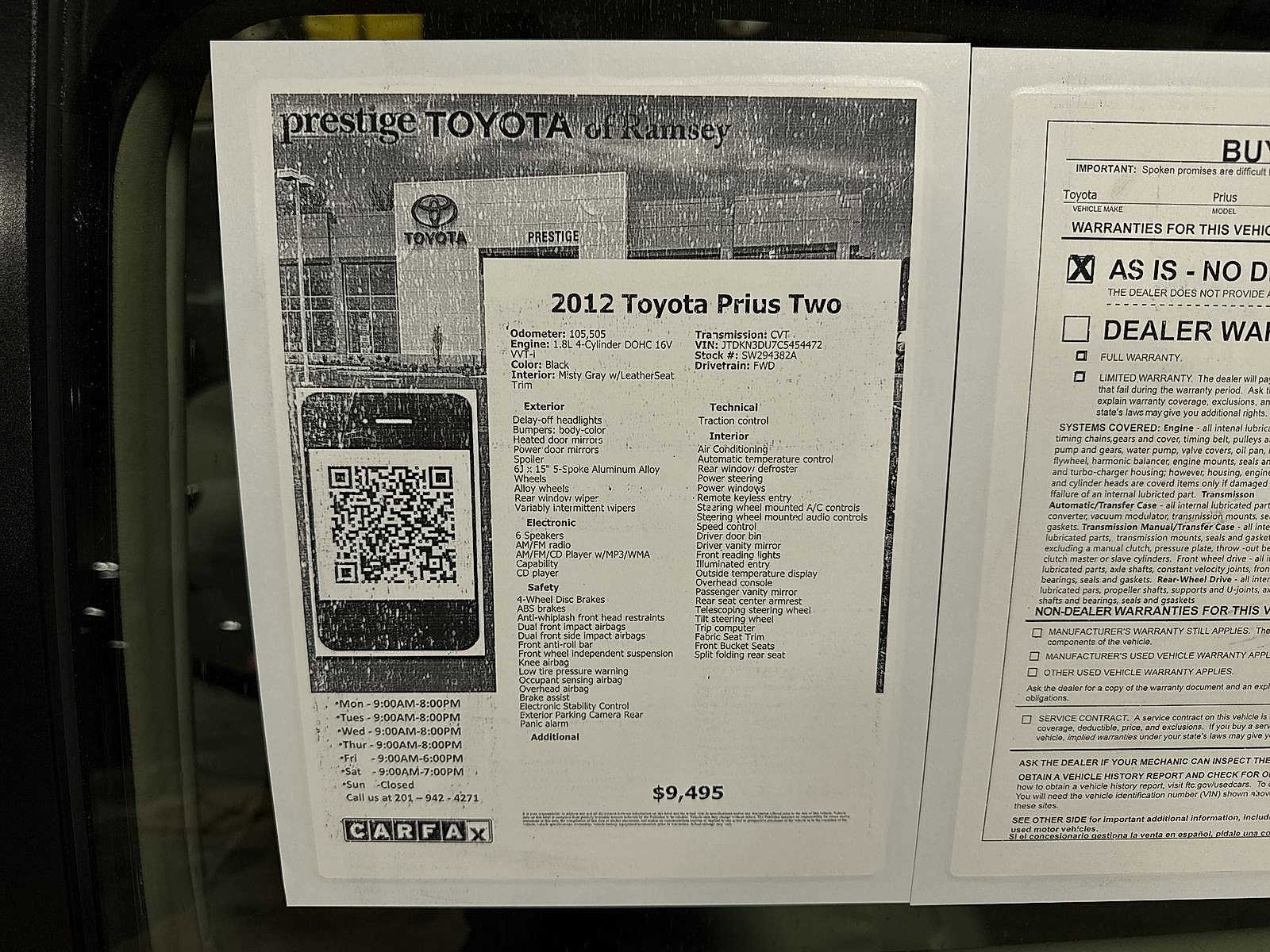 Used 2012 Toyota Prius Two image 13