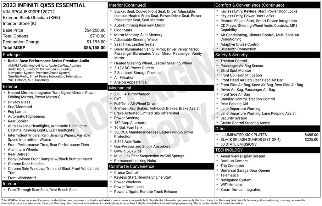 Used 2023 INFINITI QX55 Essential AWD/4WD image 35