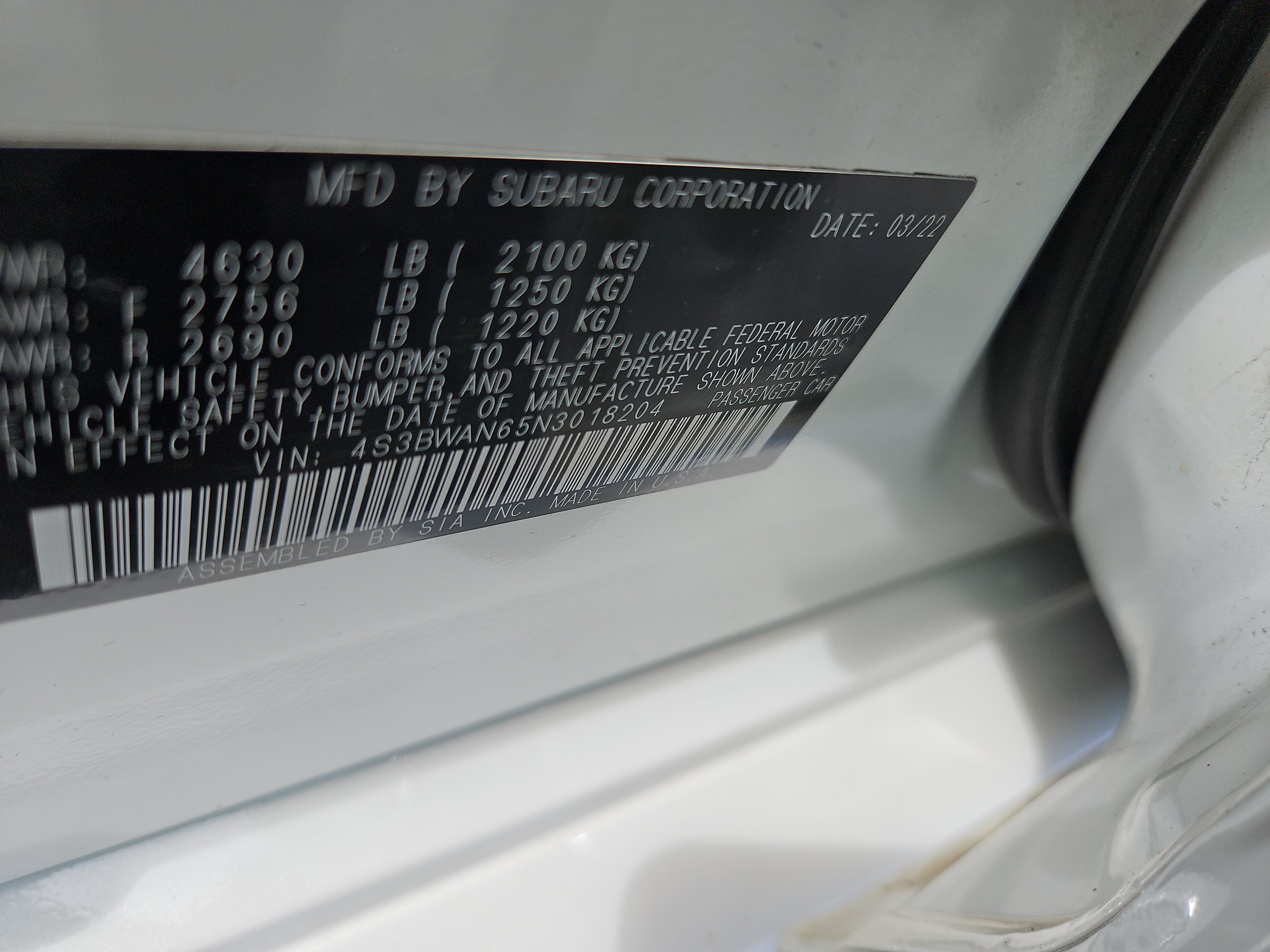 Used 2022 Subaru Legacy Limited AWD/4WD image 7