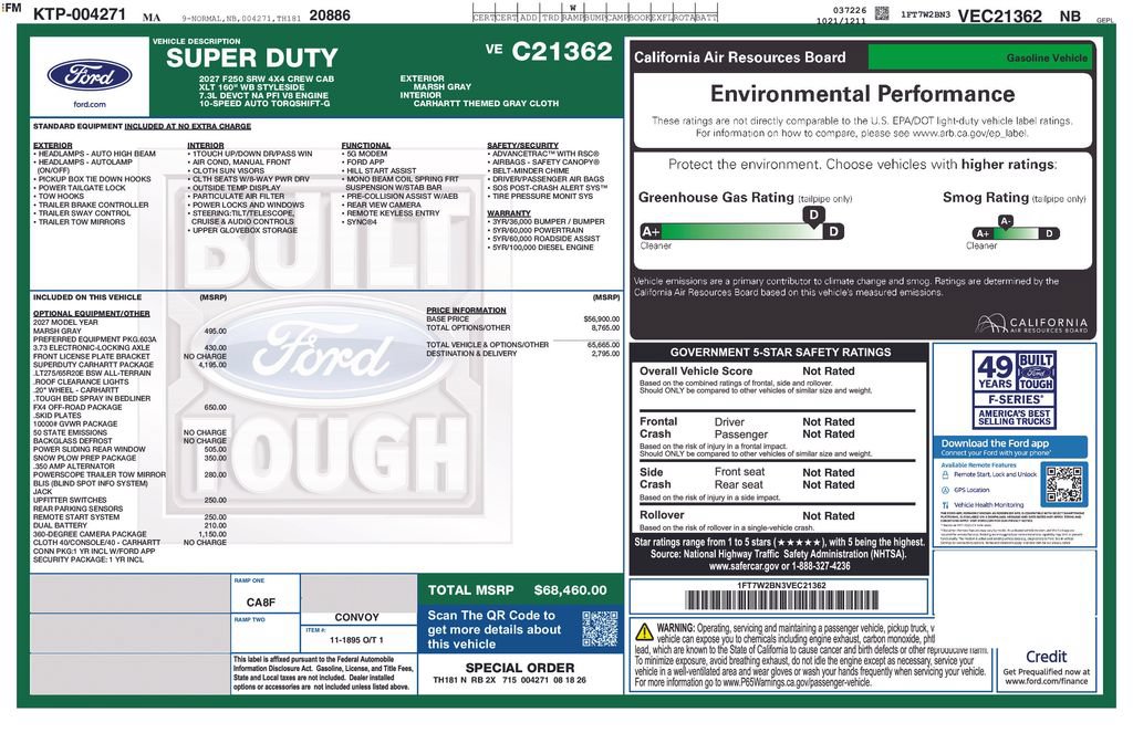 New 2027 Ford F250 XLT w/ 360-Degree Camera Package AWD/4WD image 1