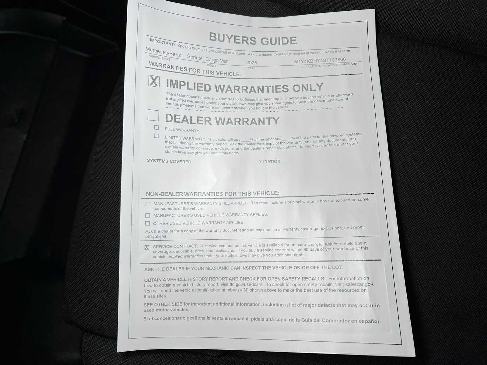 Used 2025 Mercedes-Benz Sprinter 2500 image 39