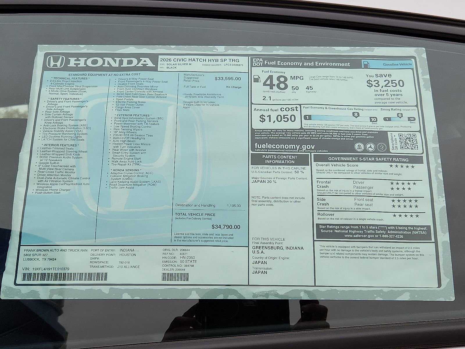 New 2026 Honda Civic Sport Touring image 11