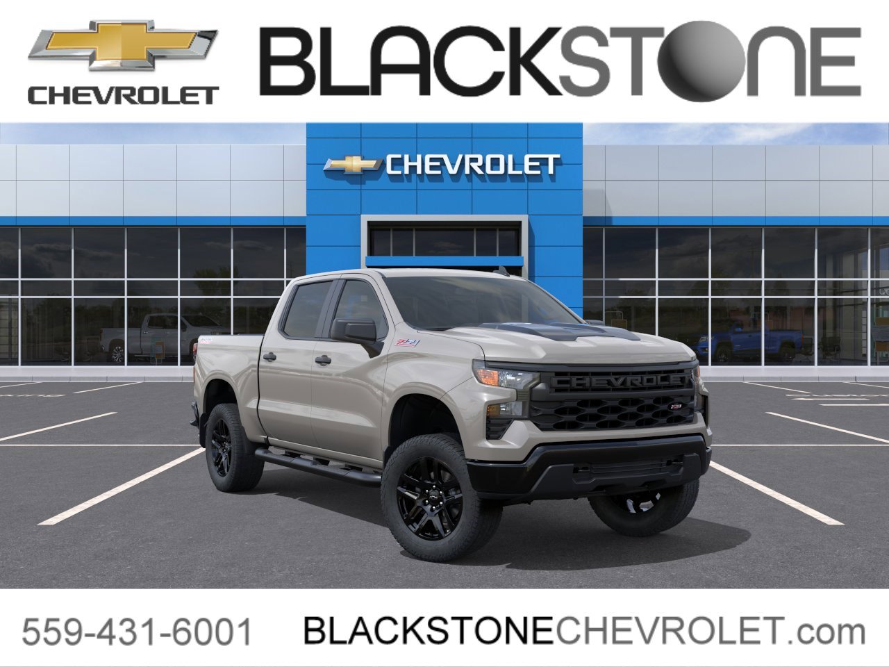 New 2026 Chevrolet Silverado 1500 Custom Trail Boss w/ Turbomax Blackout Package AWD/4WD image 1