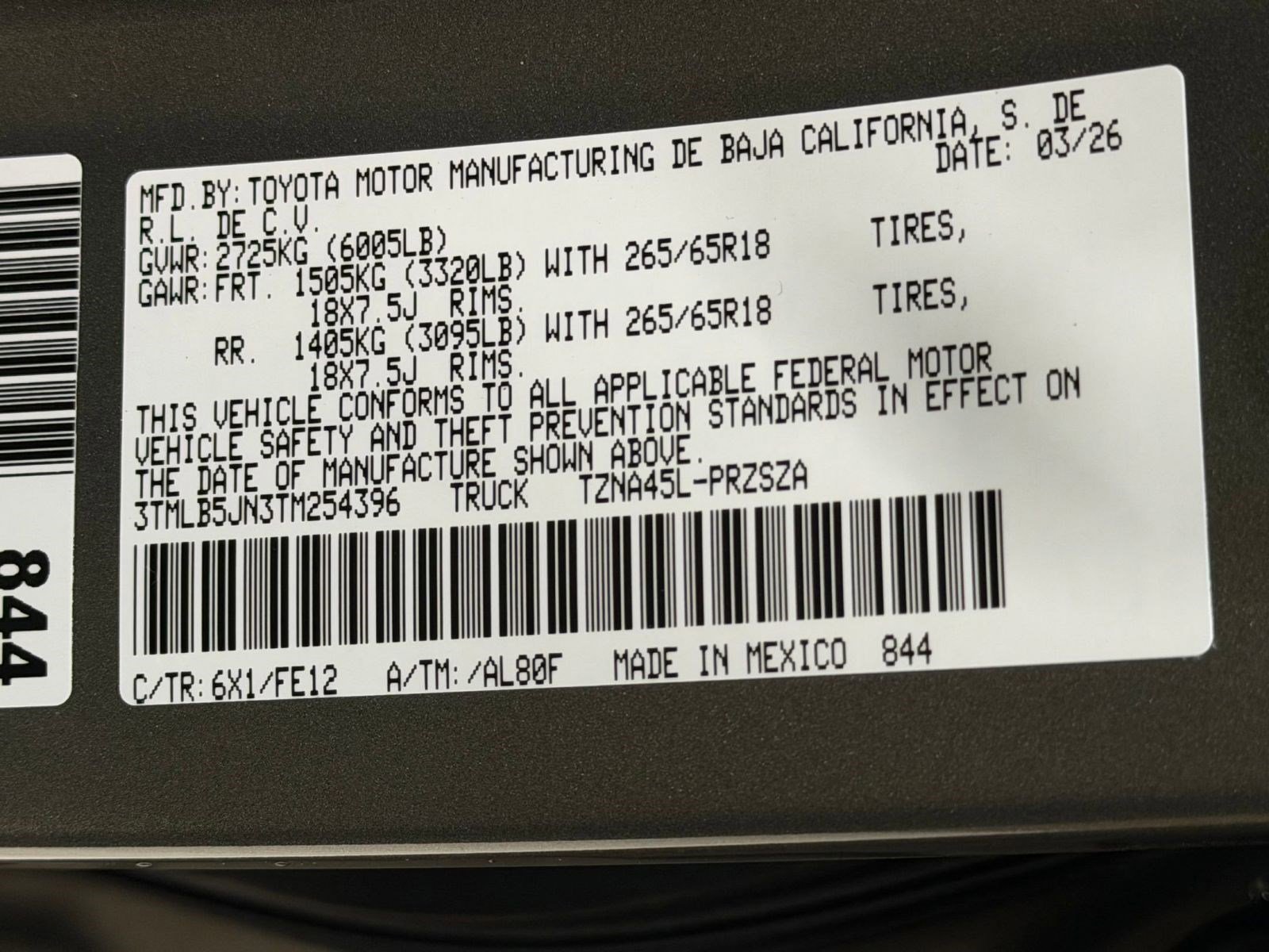 New 2026 Toyota Tacoma TRD Sport w/ TRD Sport Upgrade Package image 18