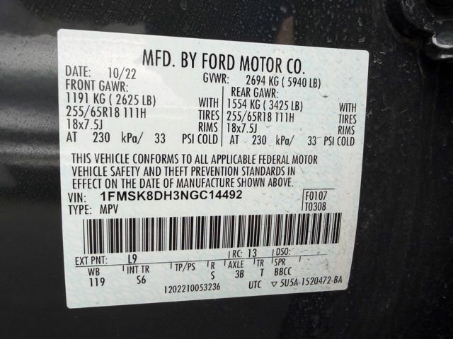Used 2022 Ford Explorer XLT w/ Equipment Group 202A AWD/4WD image 44