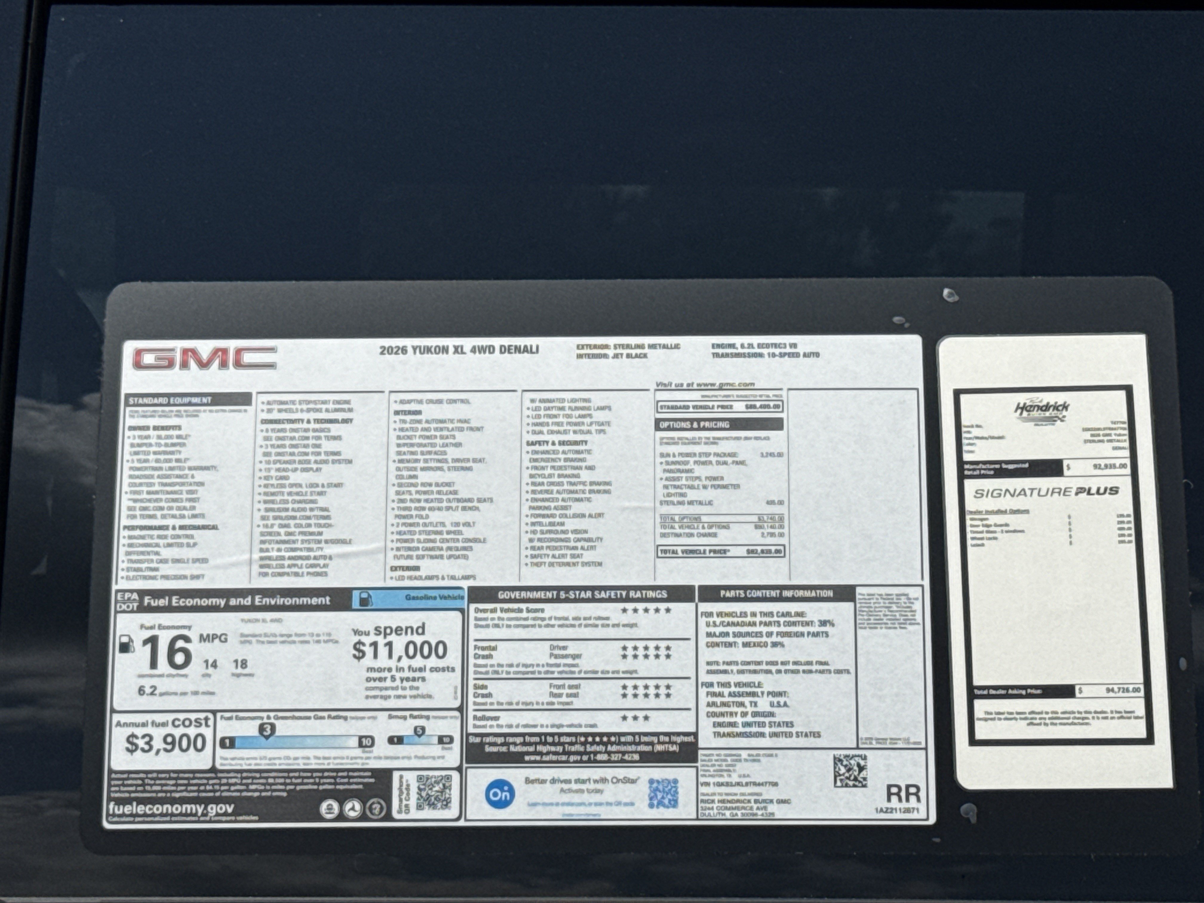 New 2026 GMC Yukon XL Denali w/ Sun & Power Step Package AWD/4WD image 41