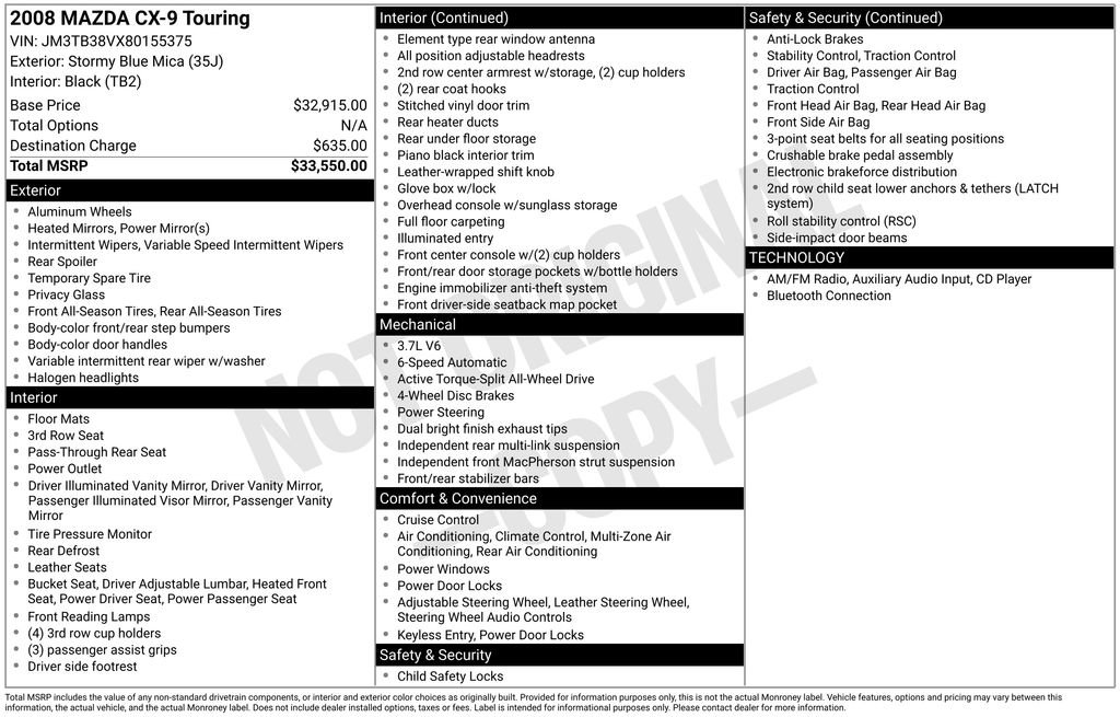 Used 2008 MAZDA CX-9 Touring image 23