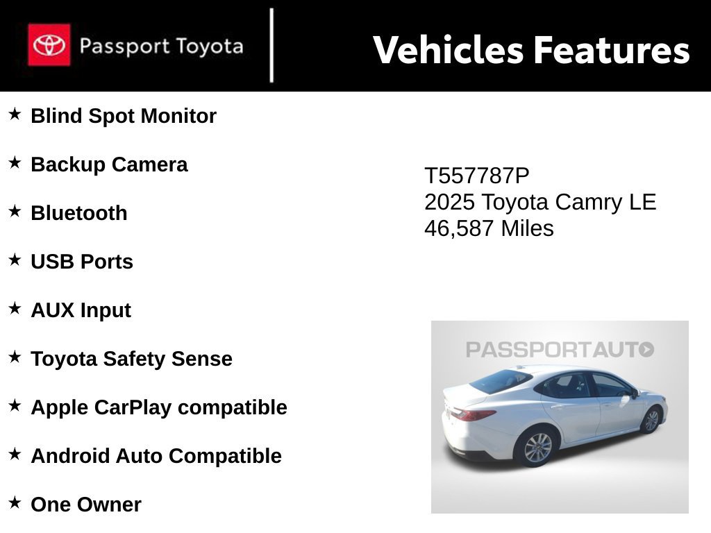 Used 2025 Toyota Camry LE FWD image 10