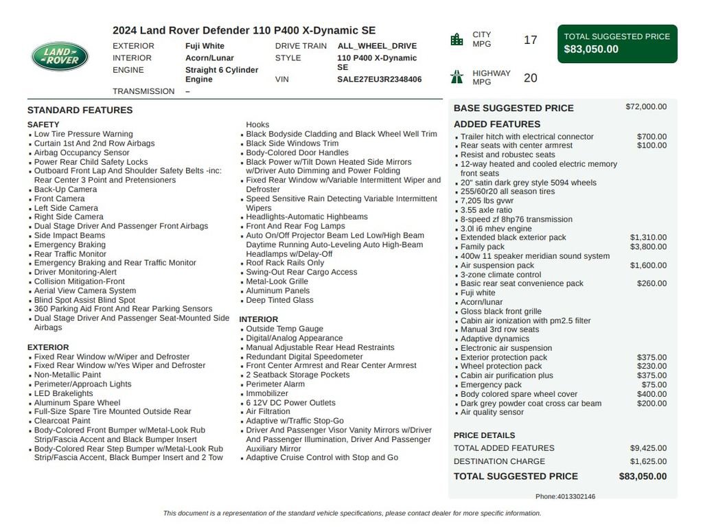 Used 2024 Land Rover Defender 110 X-Dynamic SE image 6