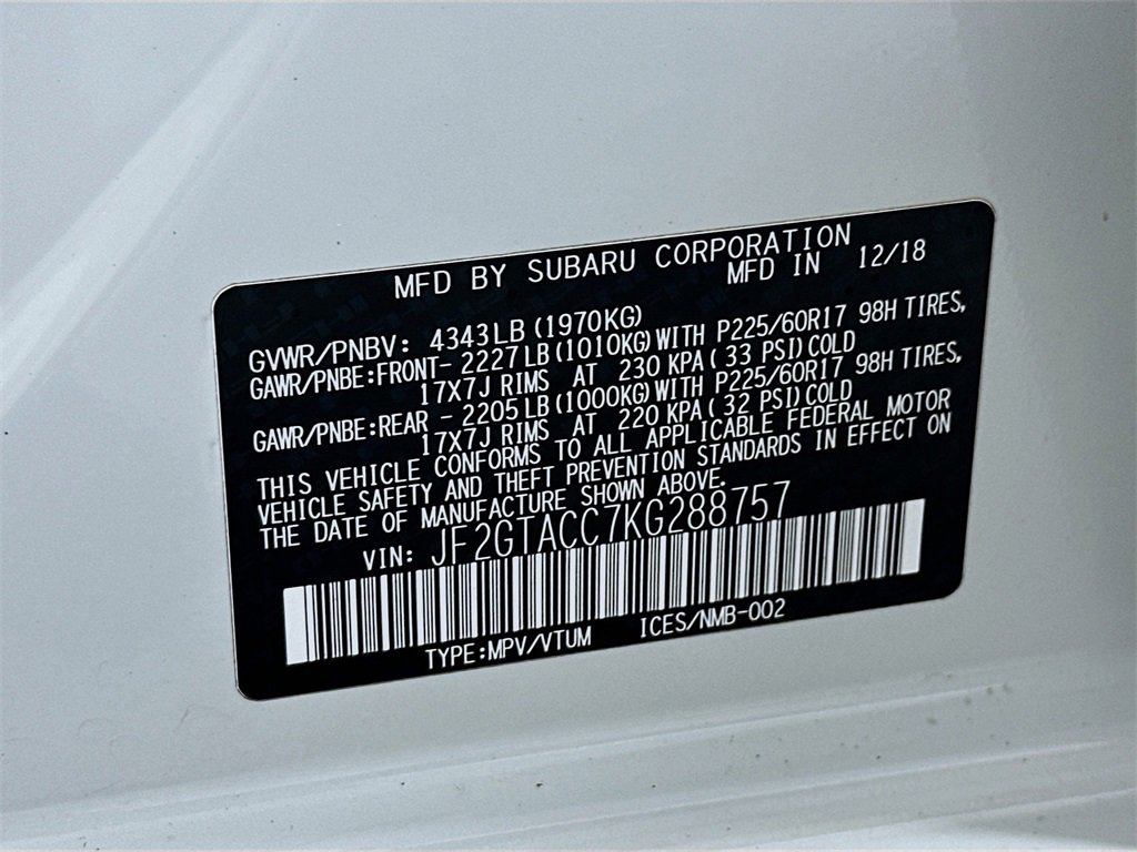 Used 2019 Subaru Crosstrek 2.0i Premium image 26