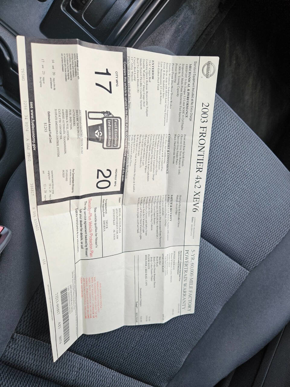 Used 2003 Nissan Frontier XE image 39