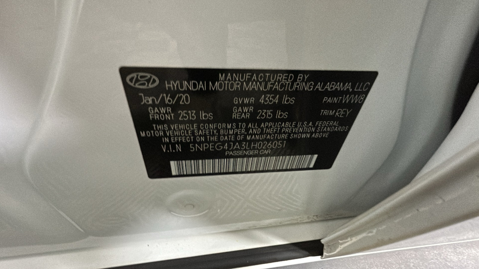 Used 2020 Hyundai Sonata SE w/ Cargo Package FWD image 12