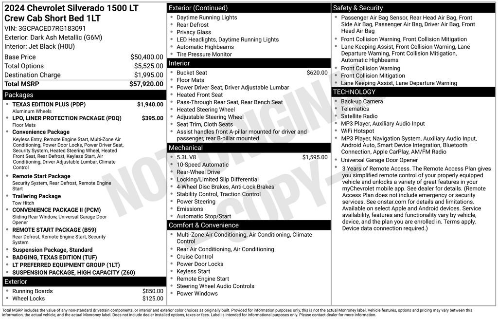 Used 2024 Chevrolet Silverado 1500 LT w/ Texas Edition Plus RWD image 33