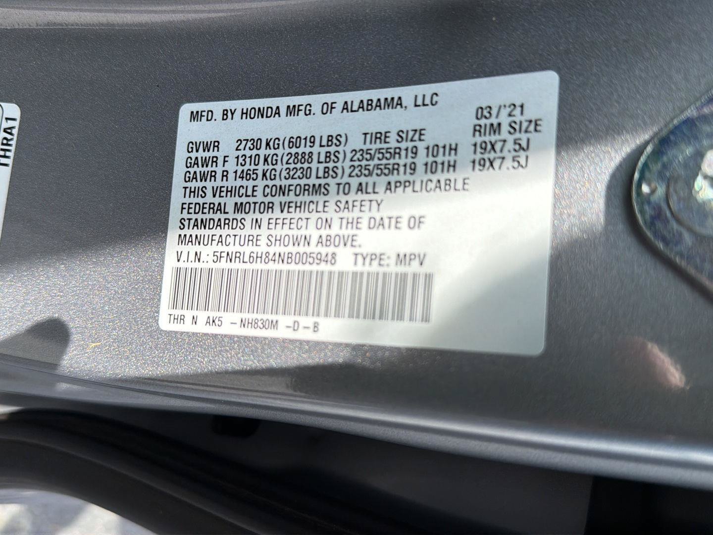 Used 2022 Honda Odyssey Touring image 44
