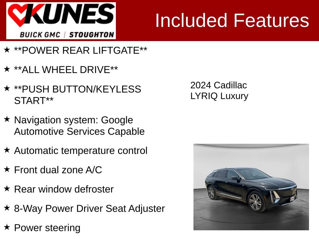Used 2024 Cadillac Lyriq Luxury AWD/4WD image 3