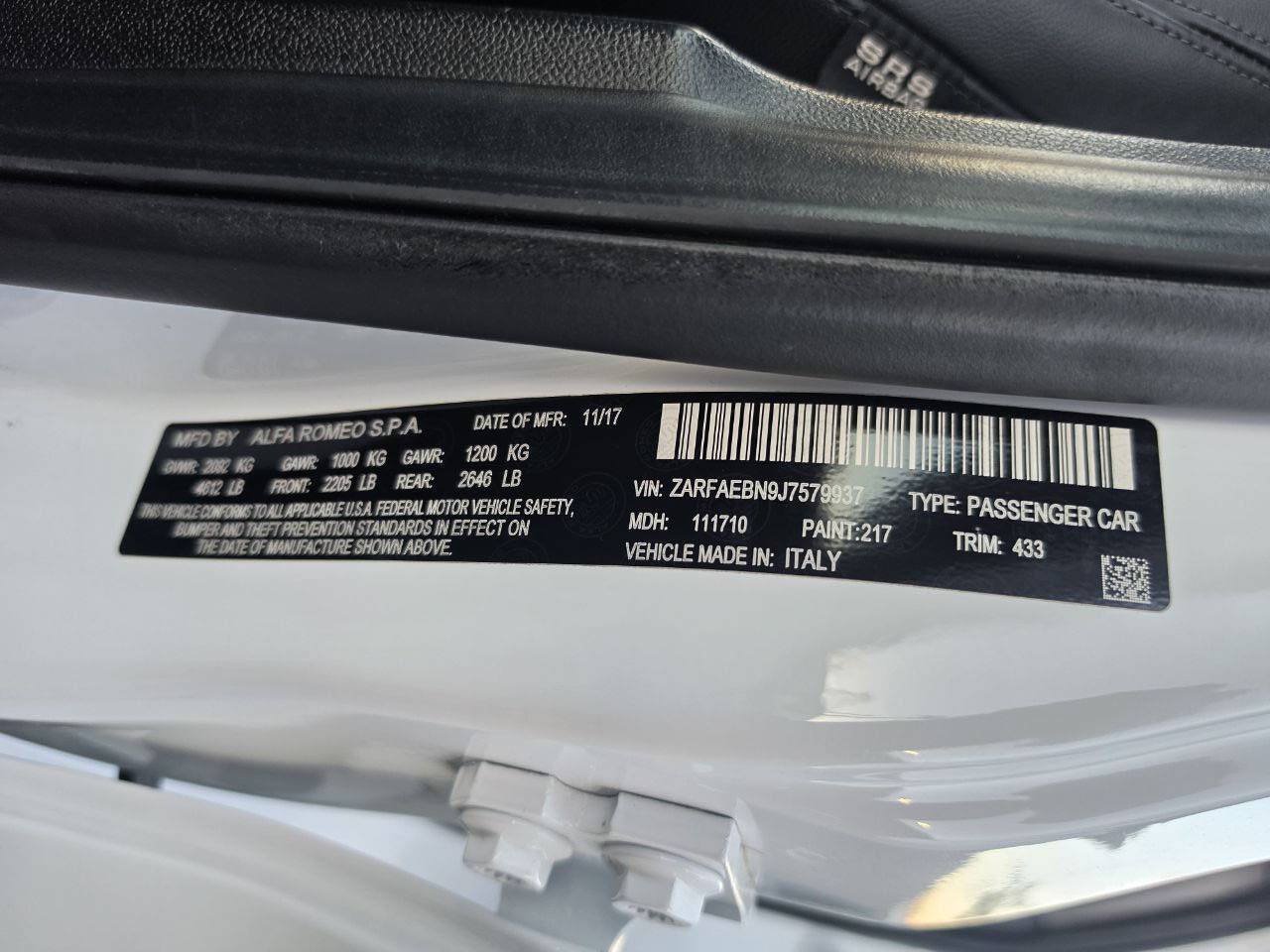 Used 2018 Alfa Romeo Giulia RWD image 72