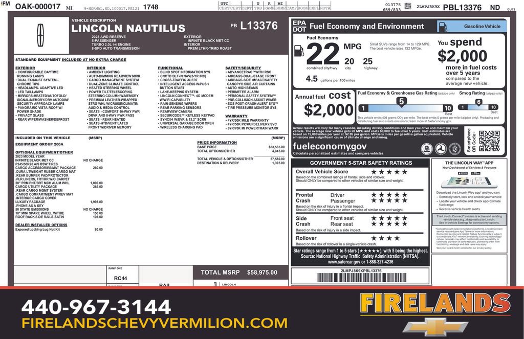 Used 2023 Lincoln Nautilus Reserve w/ Luxury Package image 2