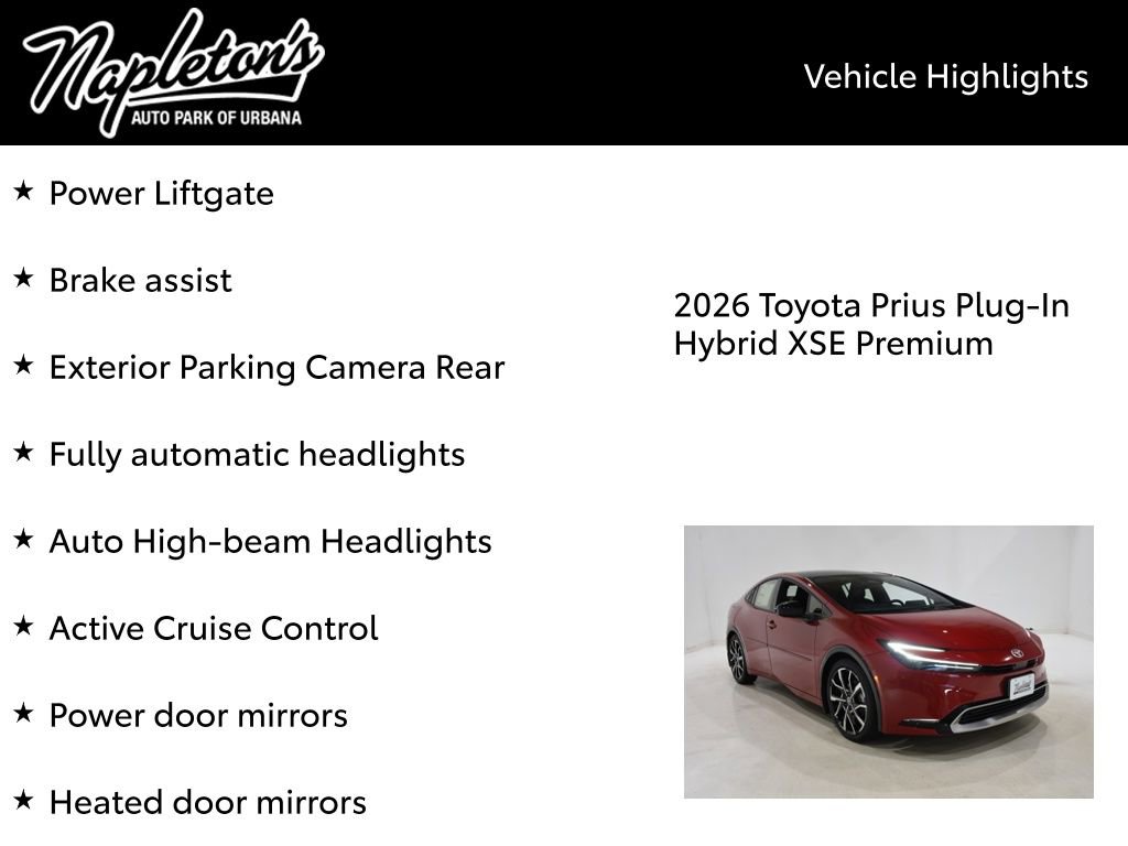 New 2026 Toyota Prius Plug-In Hybrid w/ Limited Premium Package image 16