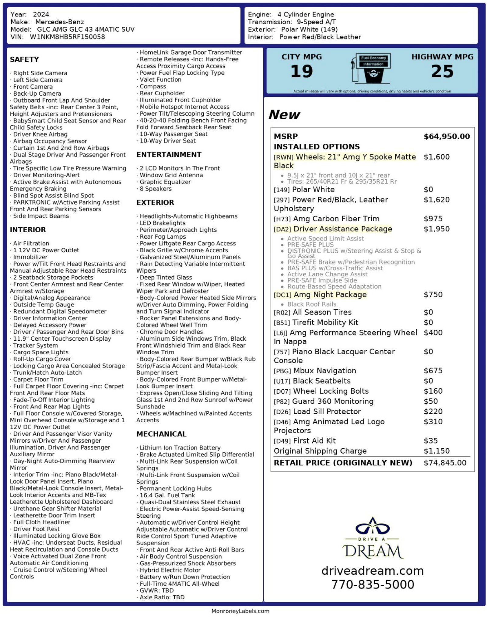 Used 2024 Mercedes-Benz GLC 43 AMG 4MATIC image 66