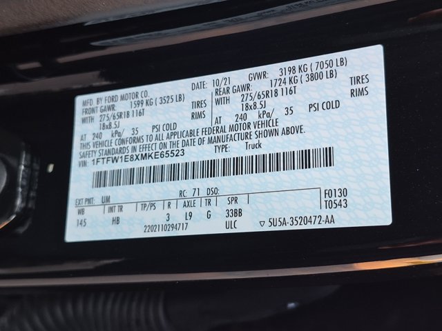 Certified 2021 Ford F150 Lariat w/ Equipment Group 502A High AWD/4WD image 25