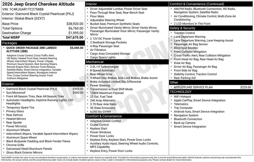 New 2026 Jeep Grand Cherokee Altitude RWD image 9