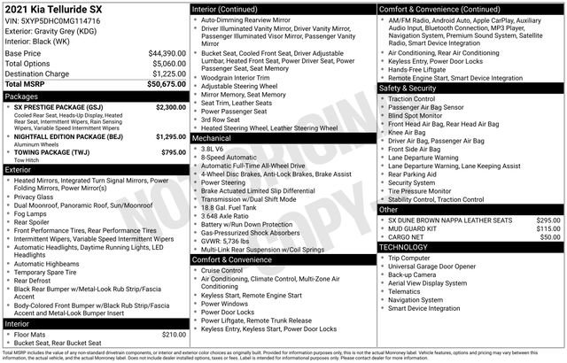 Used 2021 Kia Telluride SX w/ SX Prestige Package image 22