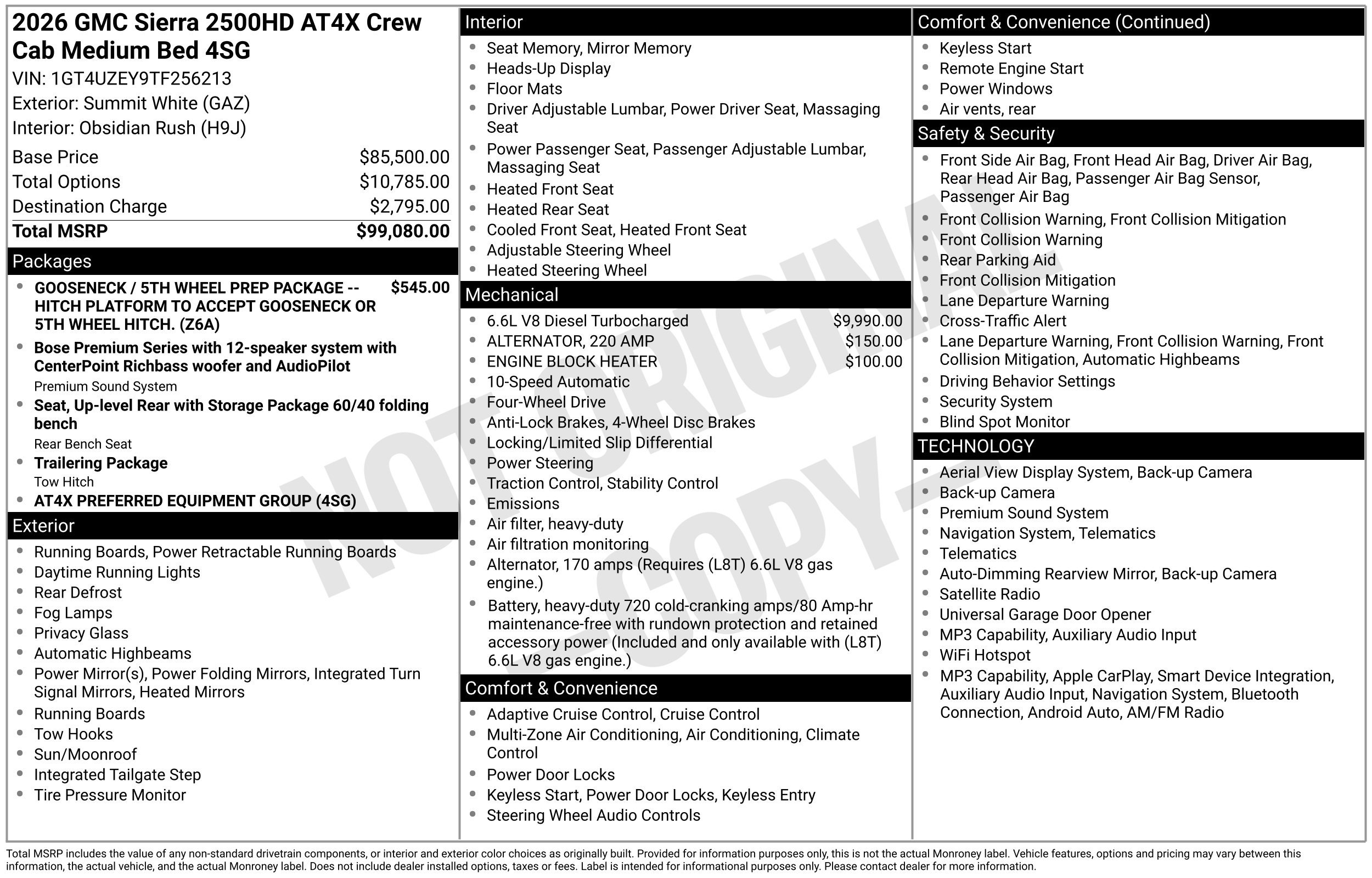 Used 2026 GMC Sierra 2500 AT4X AWD/4WD image 2