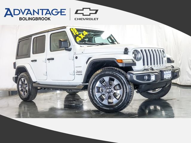 Used 2018 Jeep Wrangler Unlimited Sahara w/ LED Lighting Group AWD/4WD image 1
