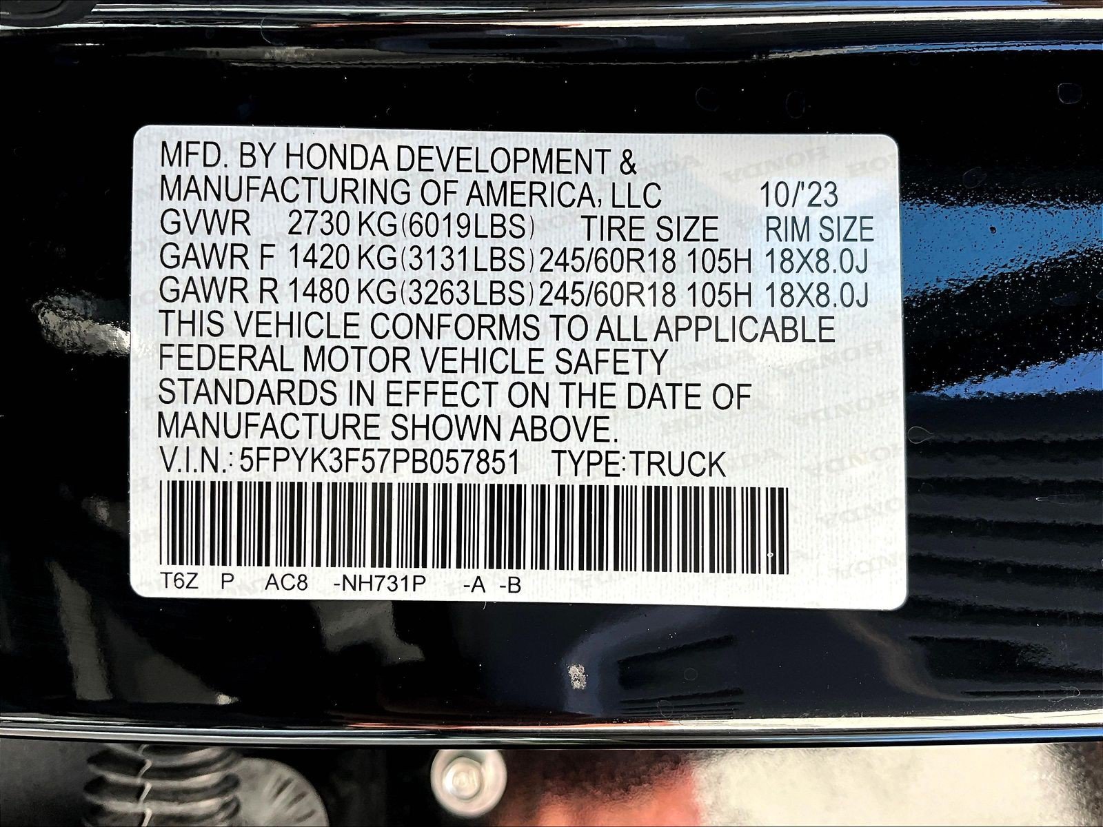 Used 2023 Honda Ridgeline RTL image 20