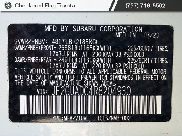 Used 2024 Subaru Crosstrek 2.0i Premium image 46