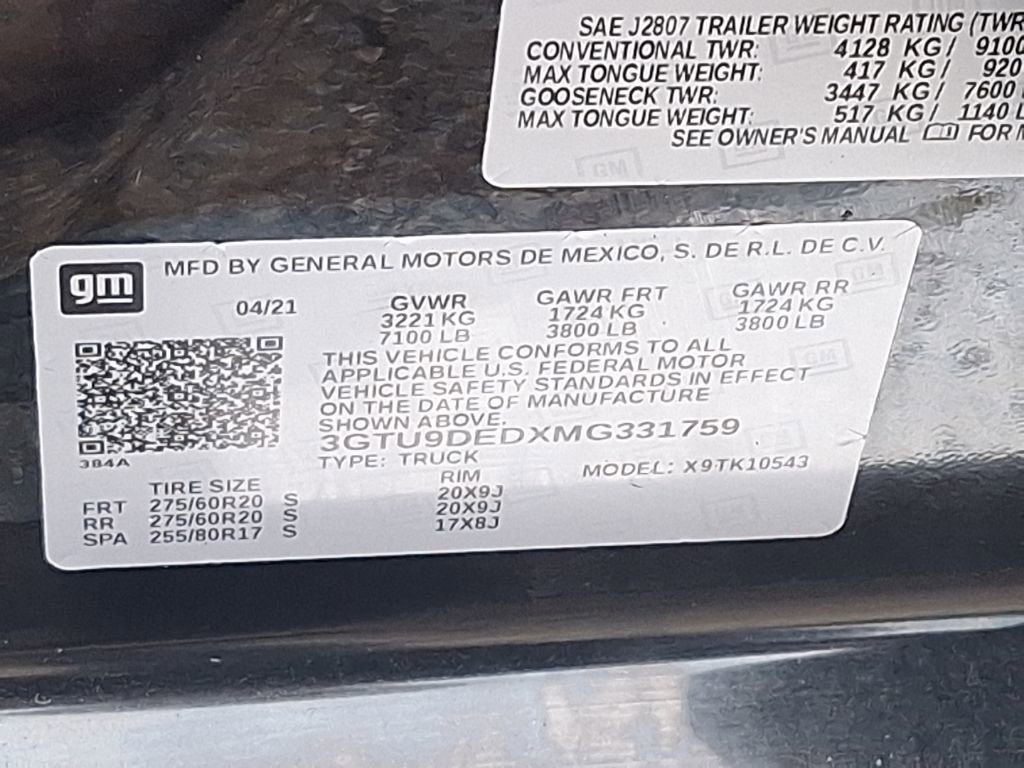 Certified 2021 GMC Sierra 1500 SLT w/ SLT Premium Package image 19