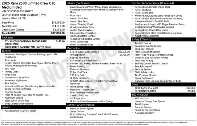 New 2025 RAM 2500 Limited AWD/4WD image 42