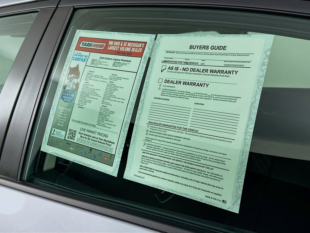 Certified 2024 Subaru Legacy Premium image 13