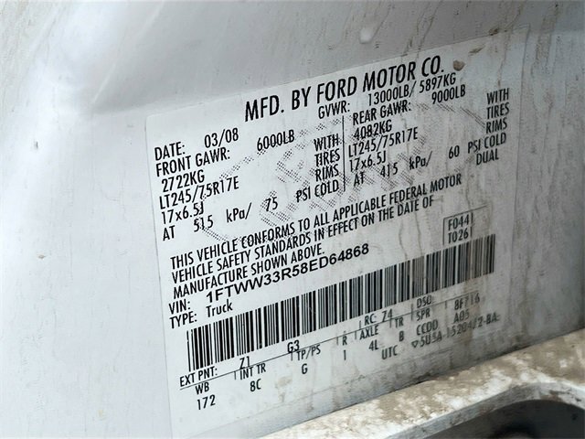 Used 2008 Ford F350 FX4 image 9